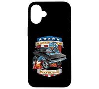American Pride Classic Sixties Muscle Car Hot Rod, Dessin animé Coque pour iPhone 16 Plus