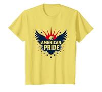 American Pride : emblème Patriotique d'aigle pour Les patriotes T-Shirt, Enfant, Citron, 3 Ans