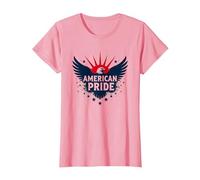 American Pride : emblème Patriotique d'aigle pour Les patriotes T-Shirt, Femme, Rose, M