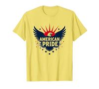 American Pride : emblème Patriotique d'aigle pour Les patriotes T-Shirt, Homme, Citron, 3XL