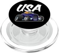 American Pride USA Classic Hotrod Voiture Dessin animé Illustration PopSockets PopGrip pour MagSafe