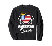 American Queen America Flag Proud American Woman Sweatshirt
