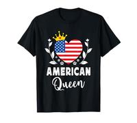 American Queen America Flag Proud American Woman T-Shirt