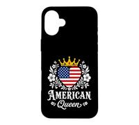 American Queen America Flag USA Proud American Woman Coque pour iPhone 16 Plus