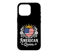 American Queen America Flag USA Proud American Woman Coque pour iPhone 16 Pro