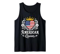 American Queen America Flag USA Proud American Woman Débardeur
