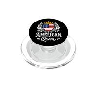 American Queen America Flag USA Proud American Woman PopSockets PopGrip pour MagSafe
