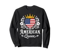 American Queen America Flag USA Proud American Woman Sweatshirt