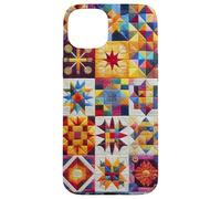 American Quilt Colorful Patchwork Quilting Quilter Couture Coque pour iPhone 15 Plus