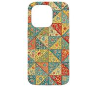 American Quilt Colorful Patchwork Quilting Quilter Couture Coque pour iPhone 15 Pro