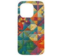 American Quilt Colorful Patchwork Quilting Quilter Couture Coque pour iPhone 15 Pro