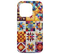 American Quilt Colorful Patchwork Quilting Quilter Couture Coque pour iPhone 15 Pro