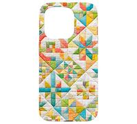 American Quilt Colorful Patchwork Quilting Quilter Couture Coque pour iPhone 15 Pro