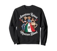 American Raised Mexican Blood Funny Heritage Mom Femmes Hommes Sweatshirt