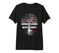 American Raised with Mexican Roots T-Shirt Haut de Gamme