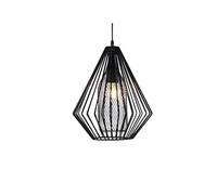 American Restaurant Pendant Lamp Single Head E27 Adjustable Height Iron Cage Hanging Light Industrial Retro Indoor Lighting Chandelier Minimalist Dining Room Ceiling Pend