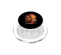 American Robin Bird Summer Vacation Retro Beach Coucher de Soleil PopSockets PopGrip pour MagSafe