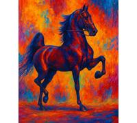 American Saddlebred Painting Lined Composition Notebook
