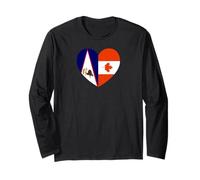 American Samoa and Canada Flags: Heart Shaped Unity Manche Longue