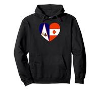 American Samoa and Canada Flags: Heart Shaped Unity Sweat à Capuche