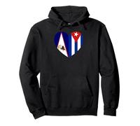 American Samoa and Cuba Flags: Heart Shaped Unity Sweat à Capuche