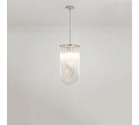 American Shaped Glass Light Vintage Creative Dining Table Iron Chandeliersd Single Head Ledhanginglamp Staircase Bar Decoration Lighting Fixture/Chrome