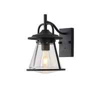 American Simple Head Outdoor Wall Lantern IP65 Imperméable et Murs résistants à la Rouille Grappe en Verre à Lampe Lampe à Lampe à Lampe de la Lampe Noir givrée Body Body Made in China