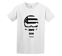 American Sniper Skull Logo T-Shirt Graphic Tee Printed Top Mens White Shirt S