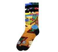 American Socks | Chaussettes Chiller | Longueur Moyenne-Haute, Deux Tailles, Ajustement Parfait | Design de Barcelone | 67% Coolmax, Absorbent l'Humidité | Unisexe, S/M
