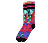 American Socks Chaussettes Dead and Alive - Longueur moyenne-haute, Composition 67 % Coolmax | Deux tailles | Absorbent l'humidité | Chaussettes mi-hautes unisexes, Dead and Alive, L/XL