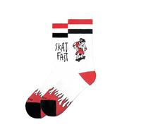 American Socks Chaussettes mi-jambes design Skate Fast | Contrôle des odeurs, style Old School | Matériau antibactérien, Vegan Friendly | Double renfort sur la semelle et le talon | Taille unique