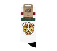 American Socks Chaussettes Pizza'n Love, mi-haute, taille unique EU 36-46, tissu doux et respirant, végétalien, design à Barcelone, fabriqué au Portugal