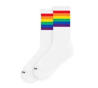 American Socks Chaussettes 'Rainbow Pride' blanc, Taille 19-55