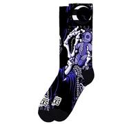 American Socks Voodoo Chaussettes mi-hautes 2 tailles 67 % Coolmax Motif Barcelone Absorbent l'humidité pour pieds de fête Unisexe, Noir , L/XL