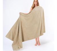 American Soft Linen Drap de Bain surdimensionné 100% Coton Turc, 600 g/m², 100 x 200 cm, pour Salle de Bain, pour Adultes, Beige