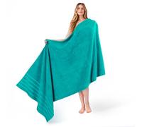 American Soft Linen Grande Serviette de Bain Jumbo 100% Coton Turc véritable 35 x 70 cm, Serviettes de Bain Premium et de Luxe pour Salle de Bain, Douceur maximale et absorbante, Bleu Turquoise