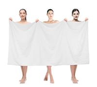 American Soft Linen Grandes Serviettes de Bain, 100% Coton Turc, 89,9 cm x 177,8 cm, pour Salle de Bain, Blanc