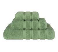 American Soft Linen Lot de 3 Serviettes de Bain en Coton Turc, Douces et absorbantes, de qualité hôtelière et Spa, Vert Sauge, Lot de 3 Serviettes de Bain