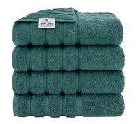 American Soft Linen Lot de 4 Serviettes de Bain de Luxe 100% Coton Turc, 600 g/m², très Grandes Serviettes de Bain pour Salle de Bain, 68,6 x 137,2 cm, Bleu Sarcelle