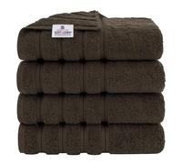 American Soft Linen Lot de 4 Serviettes de Bain Turques 100% Coton pour Salle de Bain, très Grandes, 68,6 x 137,2 cm, Marron