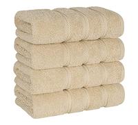American Soft Linen, Lot de 6 essuie-Mains 100% Coton Turc, Serviettes Douces et absorbantes, de qualité hôtelière, 40,6 x 71,1 cm, Taupe Sable