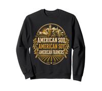 American Soja Farmer Soil Farming Agricultural Pride Sweatshirt