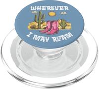 American Southwest Cowgirl Roam Bottes Roses Désert Sunset PopSockets PopGrip pour MagSafe