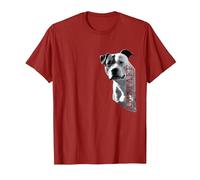 American Staffordshire Terrier - Amstaff T-Shirt, Homme, Canneberge, S