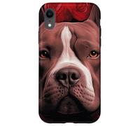 American Staffordshire Terrier avec Fleurs Coque pour iPhone XR
