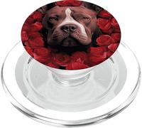 American Staffordshire Terrier avec Fleurs PopSockets PopGrip pour MagSafe