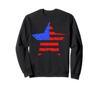 American Star Retro Vintage Distressed Patriotic pour Hommes et Femmes Sweatshirt