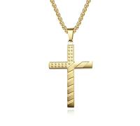 American Star Spangled Banner Titane Acier Croix Collier Hommes et Femmes Porter Tendance Personnes Suspendre