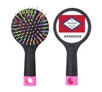 American State Flag Contour Arkansas Salon Brosse à cheveux démêlante Base coussin