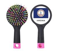 American State Flag Contour Virginia Salon Brosse à cheveux démêlante Base coussin